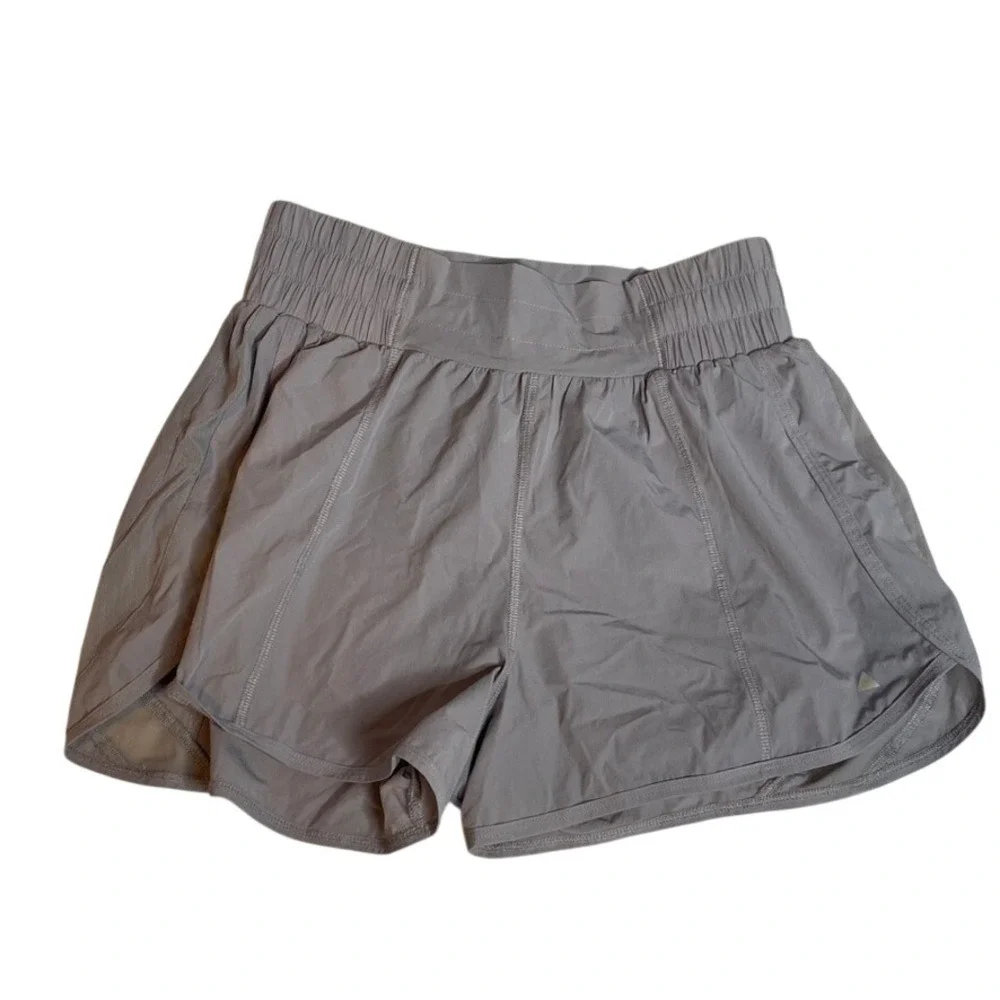 Balance Athletica Vista Gray Athletic Shorts Womens Size M‎ Side Slit High Waist